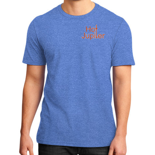 District T-Shirt (on man) Heather blue Green World Productions