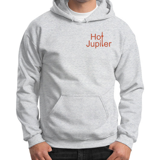 Gildan Hoodie (on man) Ash grey Green World Productions