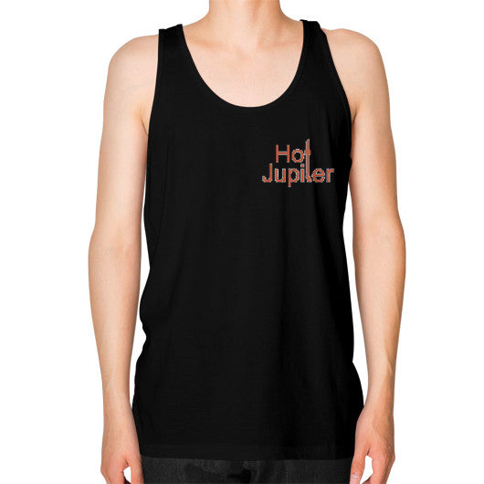 Unisex Fine Jersey Tank (on man) Black Green World Productions