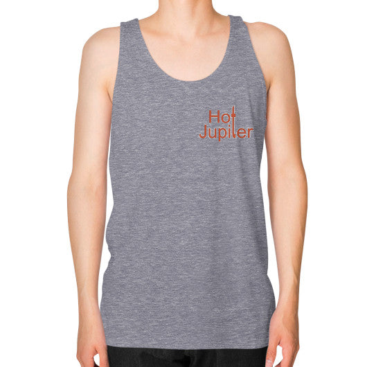 Unisex Fine Jersey Tank (on man) Tri-Blend Grey Green World Productions