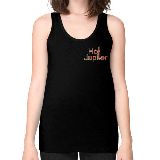 Unisex Fine Jersey Tank (on woman) Black Green World Productions