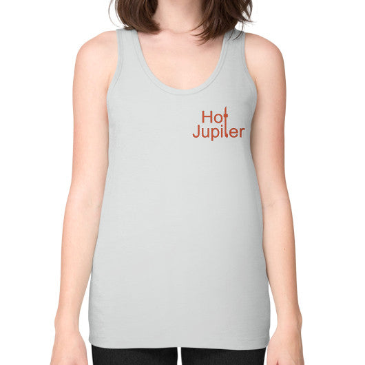 Unisex Fine Jersey Tank (on woman) Silver Green World Productions