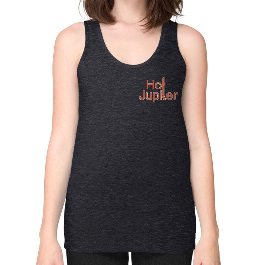 Unisex Fine Jersey Tank (on woman) Tri-Blend Black Green World Productions