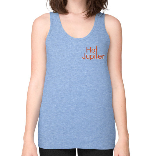 Unisex Fine Jersey Tank (on woman) Tri-Blend Blue Green World Productions