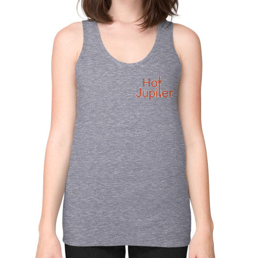 Unisex Fine Jersey Tank (on woman) Tri-Blend Grey Green World Productions