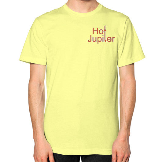 Unisex T-Shirt (on man) Lemon Green World Productions