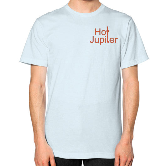 Unisex T-Shirt (on man) Light blue Green World Productions