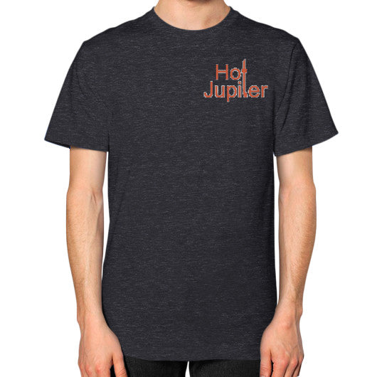 Unisex T-Shirt (on man) Tri-Blend Black Green World Productions