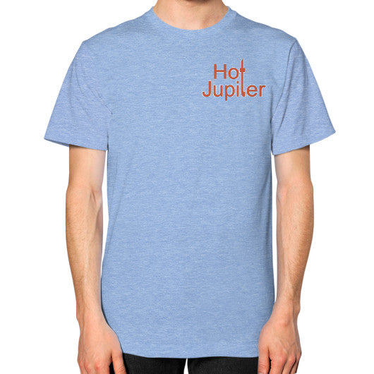Unisex T-Shirt (on man) Tri-Blend Blue Green World Productions