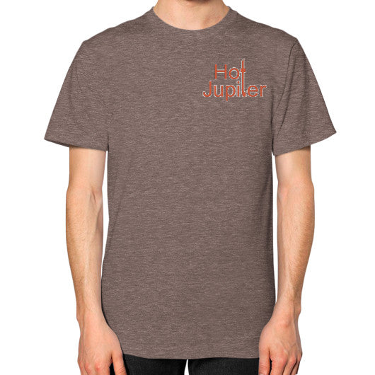 Unisex T-Shirt (on man) Tri-Blend Coffee Green World Productions