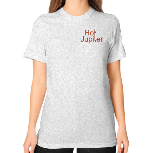 Unisex T-Shirt (on woman) Ash grey Green World Productions