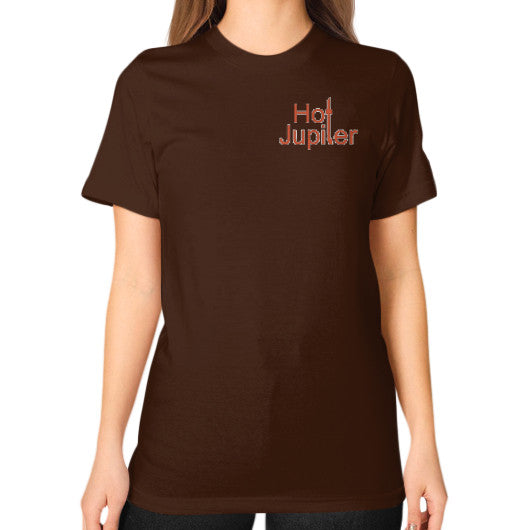 Unisex T-Shirt (on woman) Brown Green World Productions