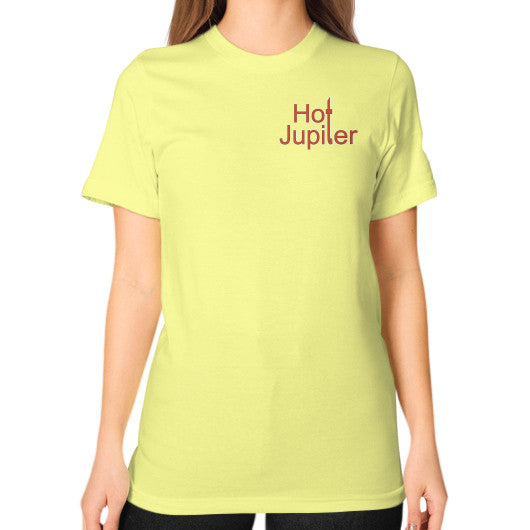 Unisex T-Shirt (on woman) Lemon Green World Productions