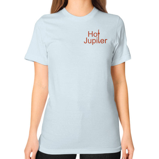 Unisex T-Shirt (on woman) Light blue Green World Productions