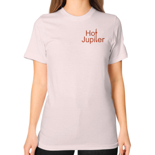 Unisex T-Shirt (on woman) Light pink Green World Productions