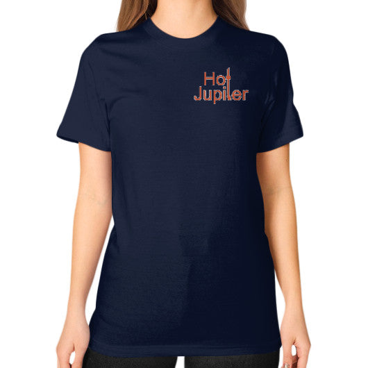 Unisex T-Shirt (on woman) Navy Green World Productions