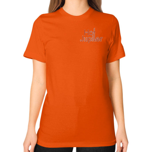Unisex T-Shirt (on woman) Orange Green World Productions