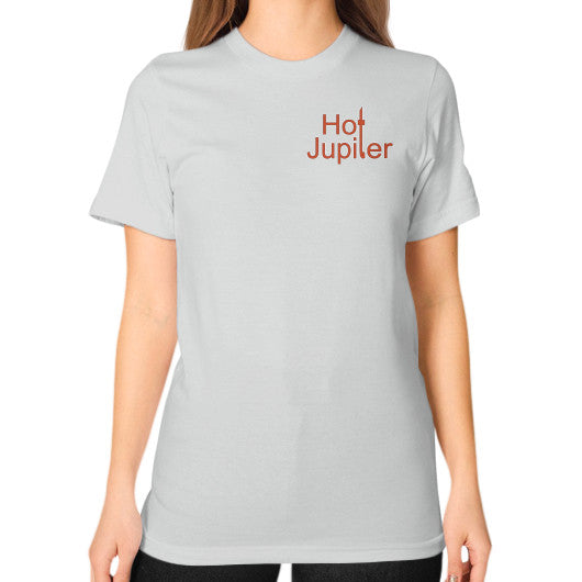 Unisex T-Shirt (on woman) Silver Green World Productions