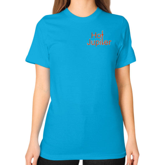 Unisex T-Shirt (on woman) Teal Green World Productions