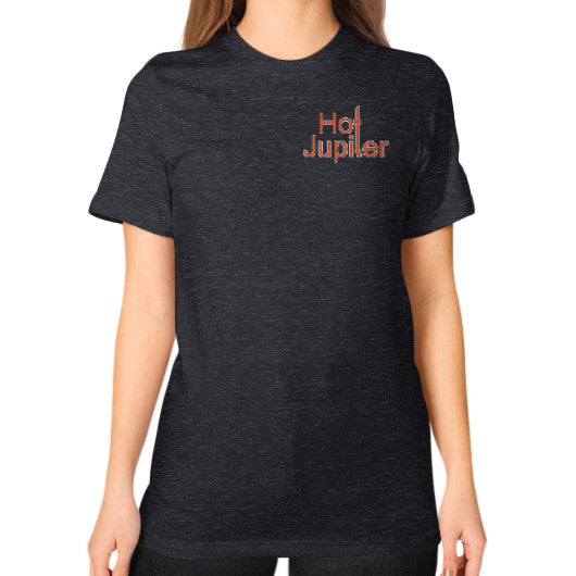 Unisex T-Shirt (on woman) Tri-Blend Black Green World Productions