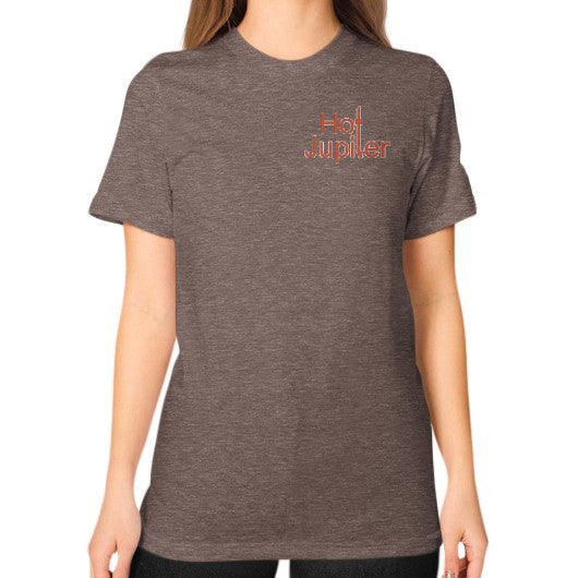 Unisex T-Shirt (on woman) Tri-Blend Coffee Green World Productions