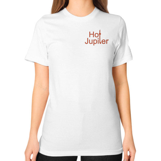 Unisex T-Shirt (on woman) White Green World Productions
