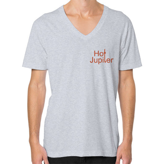 V-Neck (on man) Heather grey Green World Productions