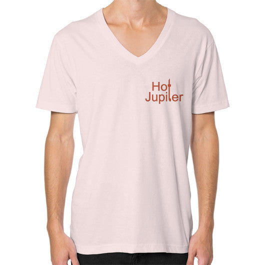 V-Neck (on man) Light pink Green World Productions