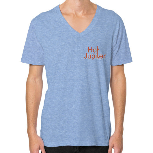 V-Neck (on man) Tri-Blend Blue Green World Productions