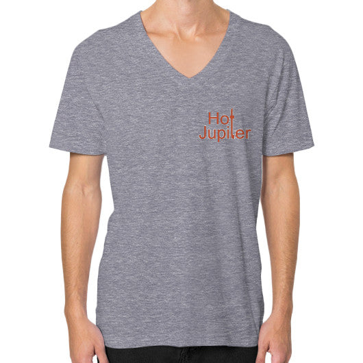 V-Neck (on man) Tri-Blend Grey Green World Productions