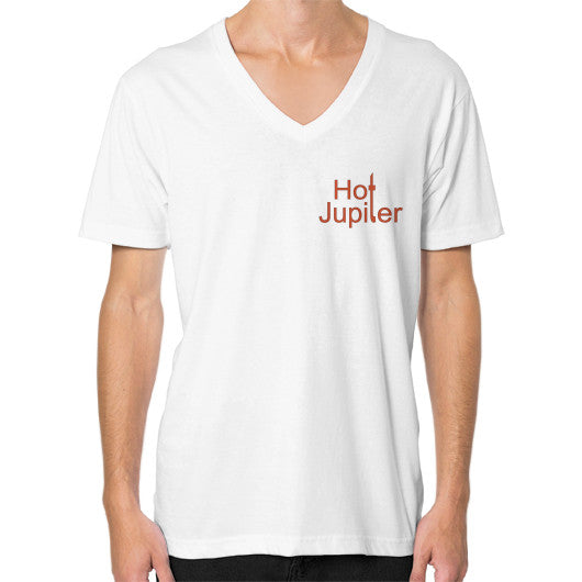 V-Neck (on man) White Green World Productions