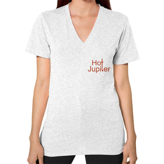 V-Neck (on woman) Ash grey Green World Productions