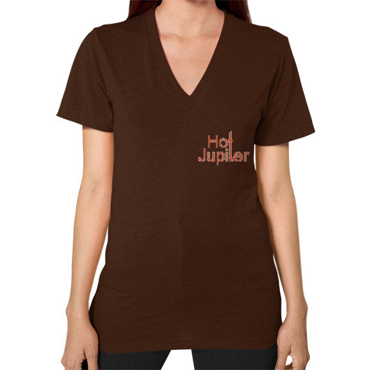 V-Neck (on woman) Brown Green World Productions