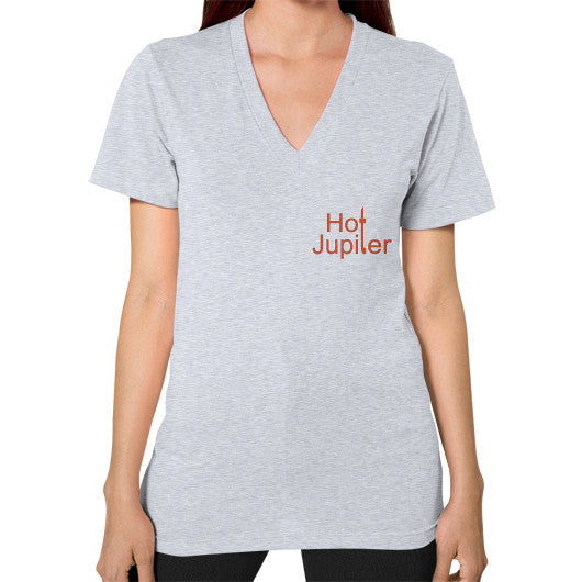 V-Neck (on woman) Heather grey Green World Productions