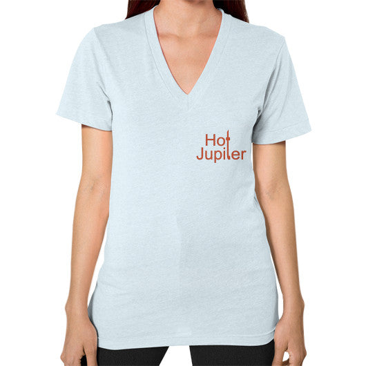 V-Neck (on woman) Light blue Green World Productions