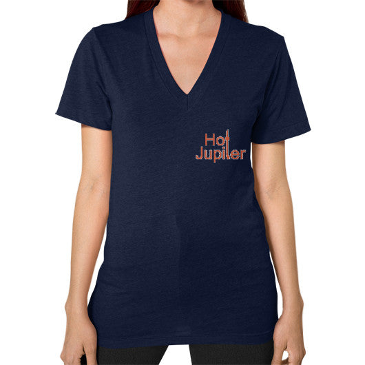 V-Neck (on woman) Navy Green World Productions