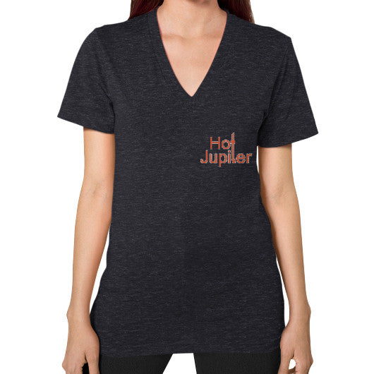 V-Neck (on woman) Tri-Blend Black Green World Productions