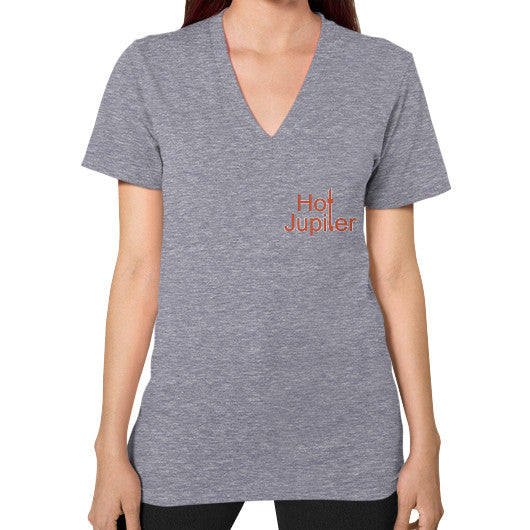 V-Neck (on woman) Tri-Blend Grey Green World Productions