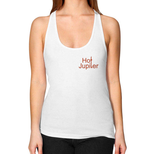 Women's Racerback Tank White Green World Productions