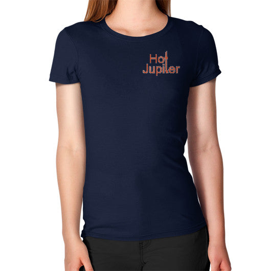 Women's T-Shirt Navy Green World Productions