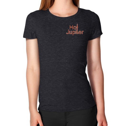 Women's T-Shirt Tri-Blend Black Green World Productions