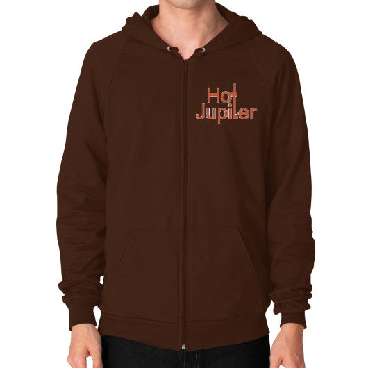 Zip Hoodie (on man) Brown Green World Productions